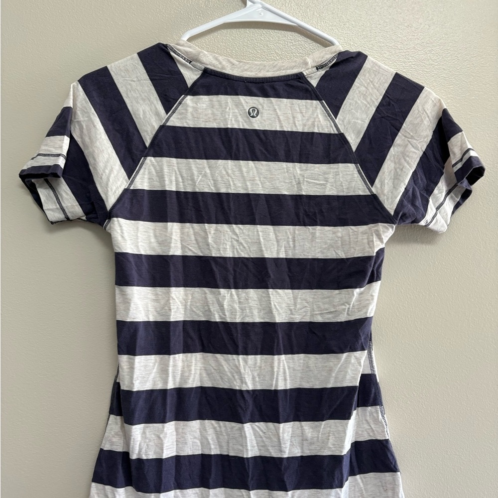 Striped Purple and White Women's Top - Picture 3 of 3